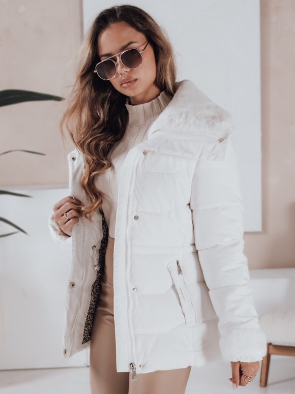 Dámská zimní bunda WINTERGIRL Dstreet TY4933 Barva: Bílá, Velikost: L