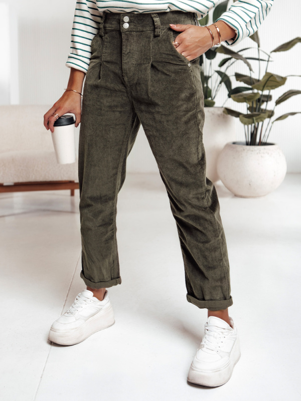 Dámské kalhoty Dstreet UY2231 Barva: Zelená, Velikost: M