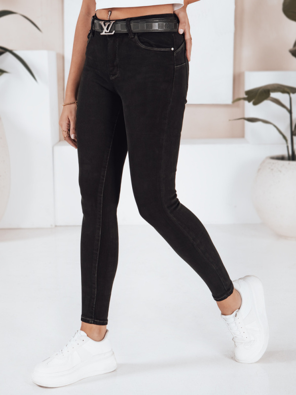 Dámské džíny BLACKIN typu skinny černé Dstreet UY2221 s28