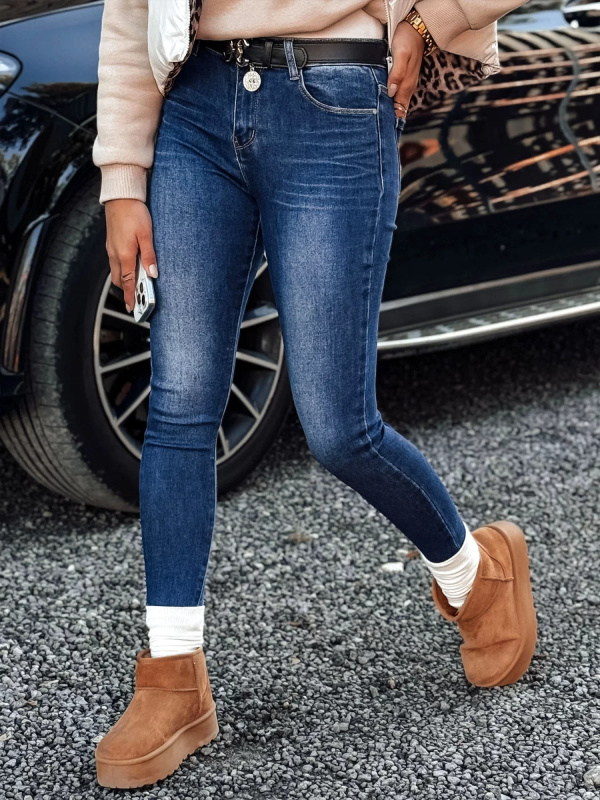 Dámské kalhoty JEANLIFE džínové skinny modré Dstreet UY2195 s30