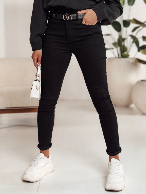 Dámské kalhoty BLACKIN úzké černé Dstreet UY2240 s36