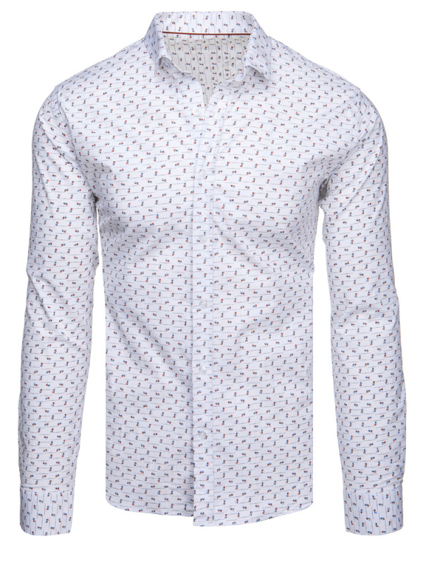 Pánská ležérní košile Dstreet DX2627 Barva: Bílá, Velikost: 3XL