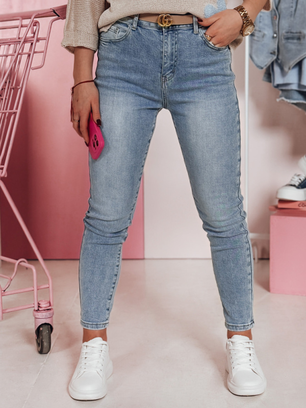 Dámské džíny skinny LIMORE Dstreet UY2348 Barva: Modrá - světle, Velikost: XL