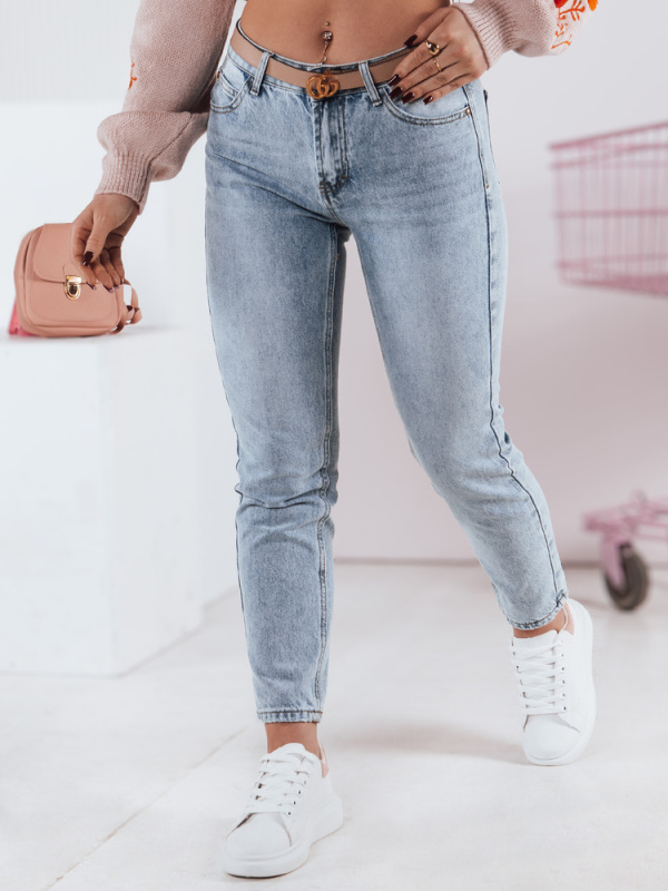 Dámské džíny skinny MODERTIA Dstreet UY2345 Barva: Modrá - světle, Velikost: L