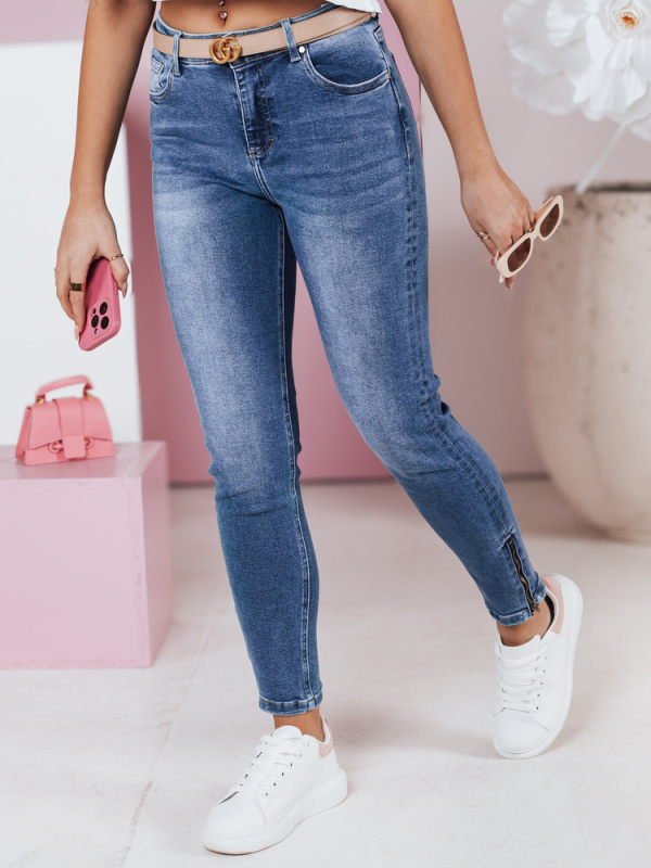 Dámské džíny skinny WERNI Dstreet UY2366 Barva: Modrá, Velikost: XS