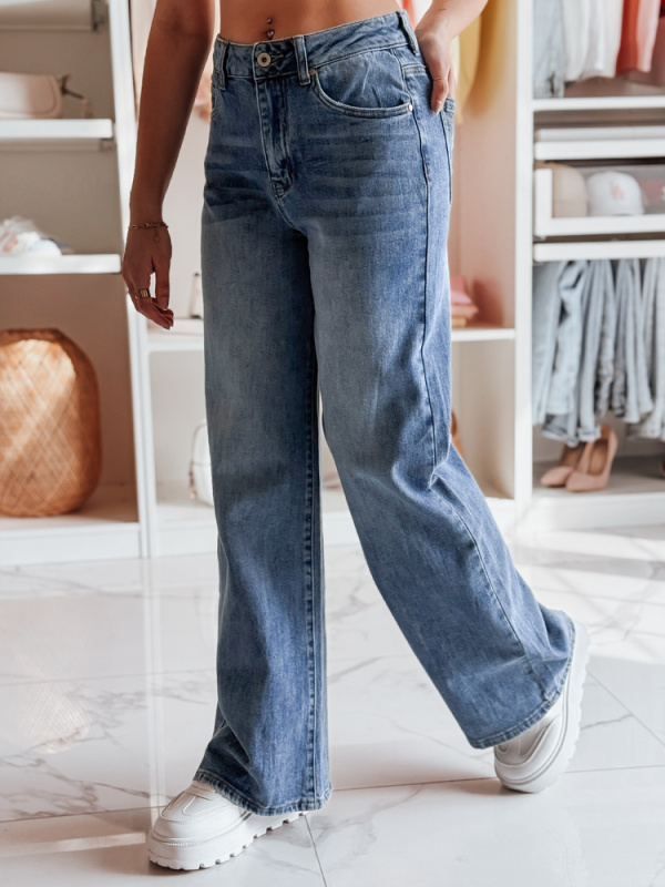 Dámské džíny baggy BAGTRENDY Dstreet UY2372 Barva: Modrá - světle, Velikost: XS