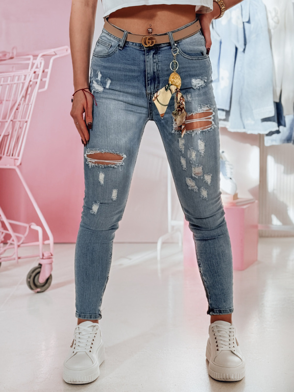 Dámské džíny skinny JEANZI Dstreet UY2373 Barva: Modrá - světle, Velikost: 42