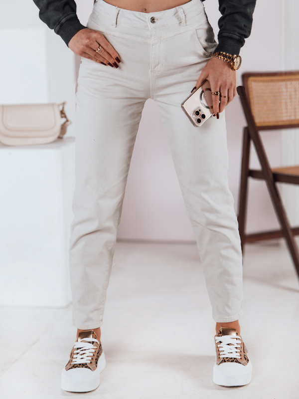 Dámské džíny STREETSTYLE Dstreet UY2353 Barva: Béžová, Velikost: M