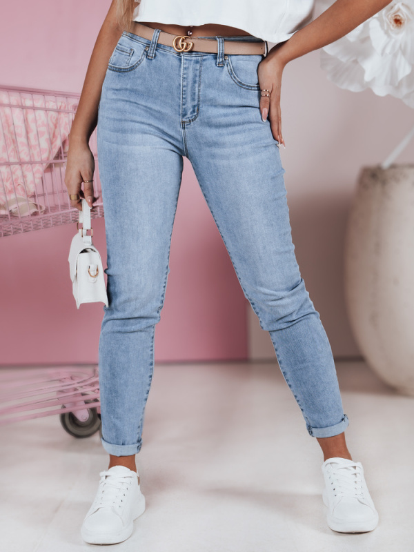 Dámské džíny slim fit MYJINN Dstreet UY2380 Barva: Modrá - světle, Velikost: XL