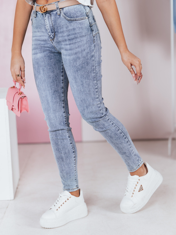 Dámské džíny skinny SKINLINE Dstreet UY2388 Barva: Modrá - světle, Velikost: S