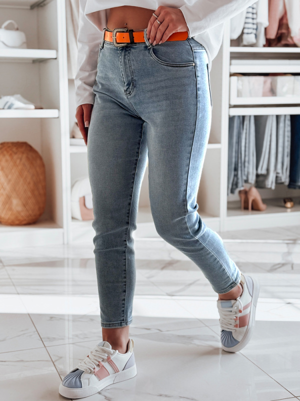 Dámské džíny slim fit FITONIC Dstreet UY2450 Barva: Modrá - světle, Velikost: L