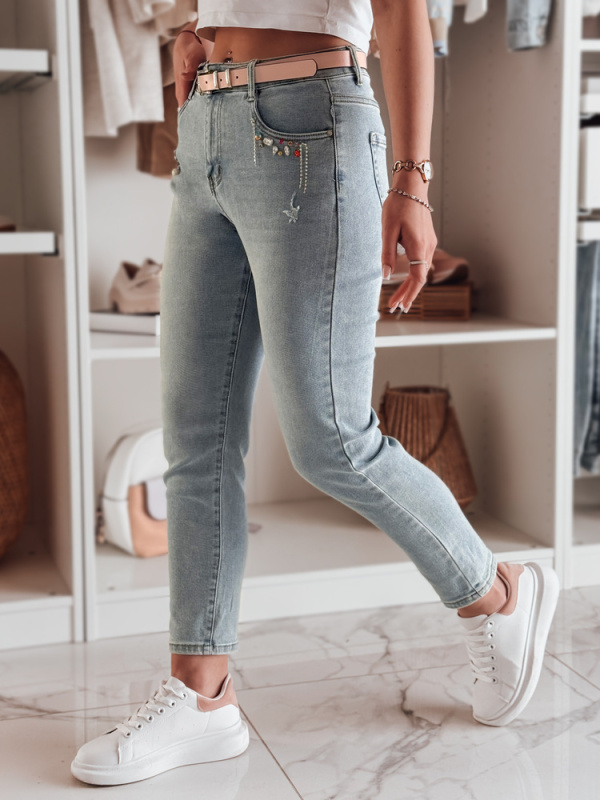 Dámské džíny skinny BLINGBLING Dstreet UY2451 Barva: Modrá - světle, Velikost: XL