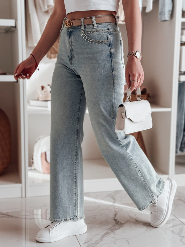 Dámské džíny wide leg MODNEVIS Dstreet UY2498 Barva: Modrá - světle, Velikost: XL