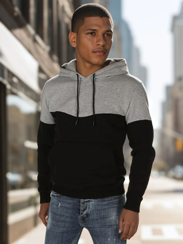 Pánská mikina s kapucí Dstreet BX5875 Barva: Vícebarevná, Velikost: XL