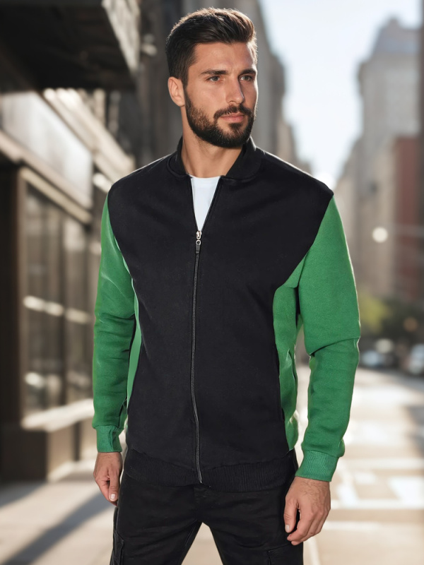 Pánská mikina se zapínáním Dstreet BX5903 Barva: Černá, Velikost: XXL