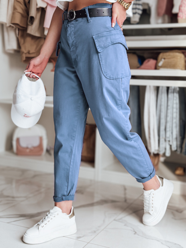Dámské kalhoty baggy GOTRENDI Dstreet UY2522 Barva: Modrá - světle, Velikost: XL