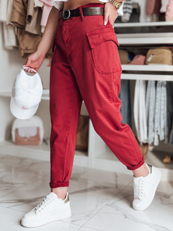 Dámské kalhoty baggy GOTRENDI Dstreet UY2522 Barva: Bordó, Velikost: XL