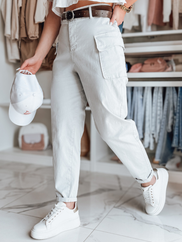 Dámské kalhoty baggy GOTRENDI Dstreet UY2522 Barva: Šedá - světle, Velikost: XL