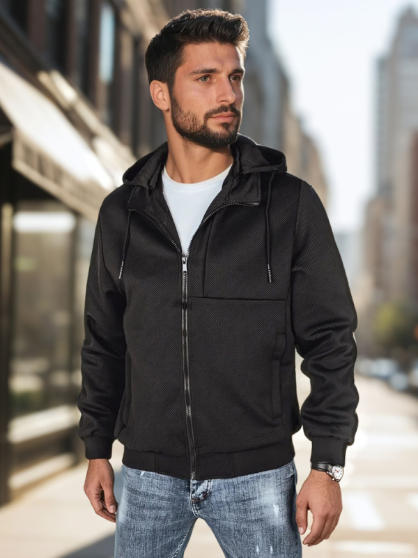 Pánská bunda s kapucí Dstreet TX5016 Barva: Černá, Velikost: M