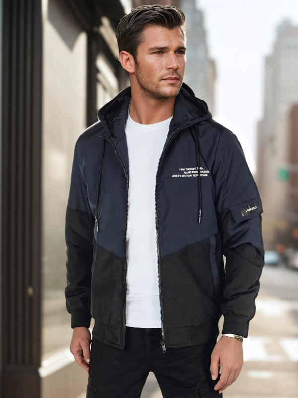 Pánská bunda s kapucí Dstreet TX5026 Barva: Modrá - světle, Velikost: M