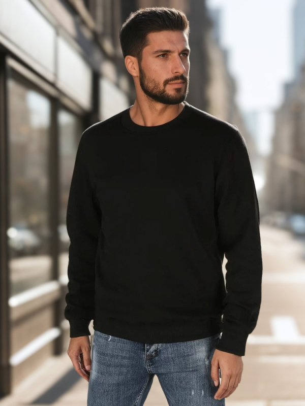 Pánská mikina bez kapuce Dstreet BX5915 Barva: Černá, Velikost: XL