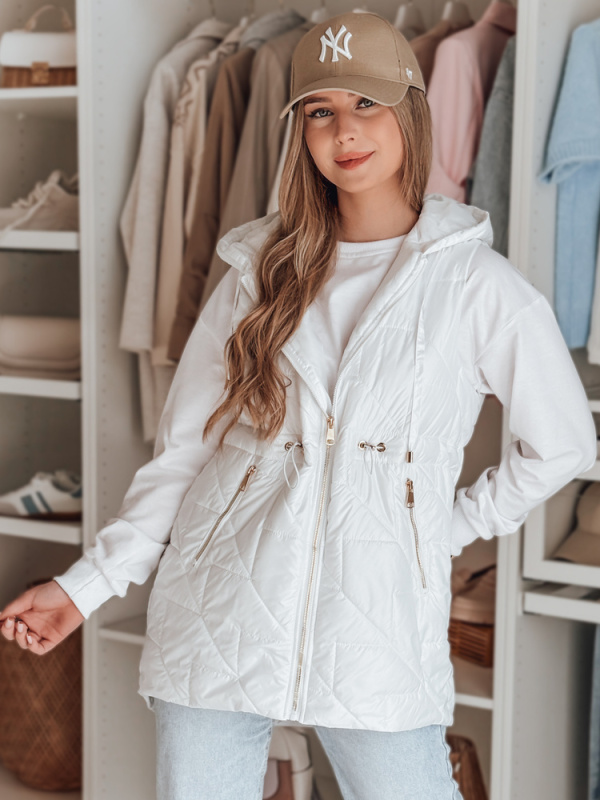 Dámská prošívaná vesta OLINVIA Dstreet TY4835 Barva: Bílá, Velikost: S