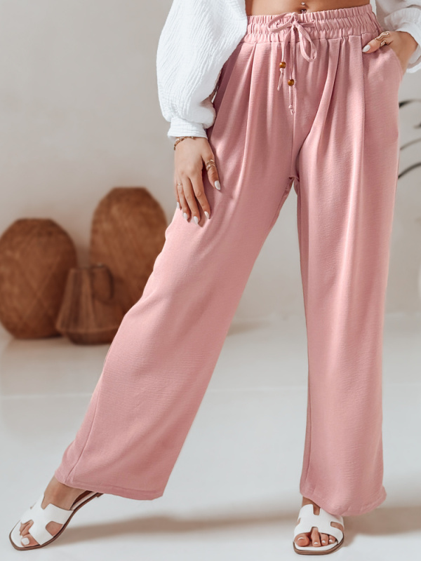 Dámské ležérní kalhoty wide leg LOVETRIP Dstreet UY2635 Barva: Růžová, Velikost: XXL