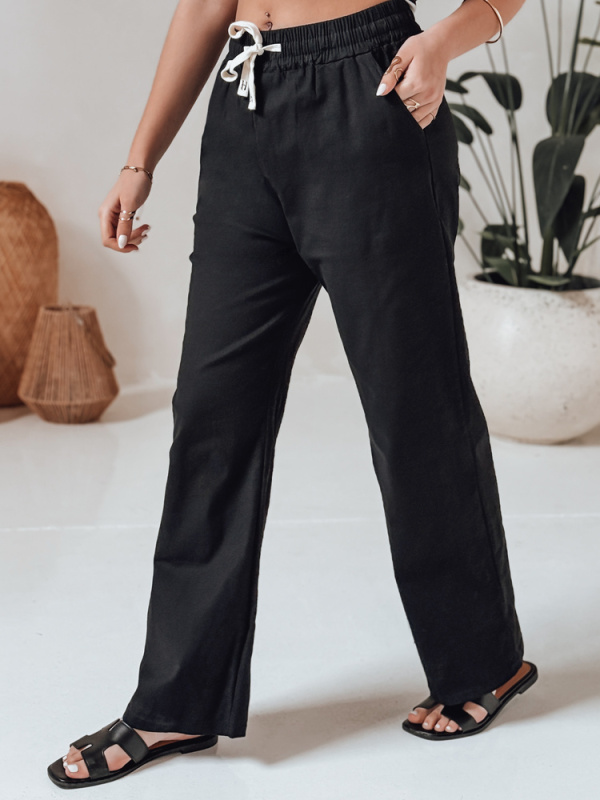 Dámské kalhoty casualowe wide leg BOHO DAY Dstreet UY2647 Barva: Černá, Velikost: XL