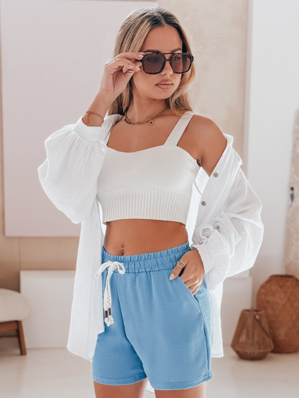 Dámské šortky NOT TOMORROW Dstreet SY0445 Barva: Modrá - světle, Velikost: M