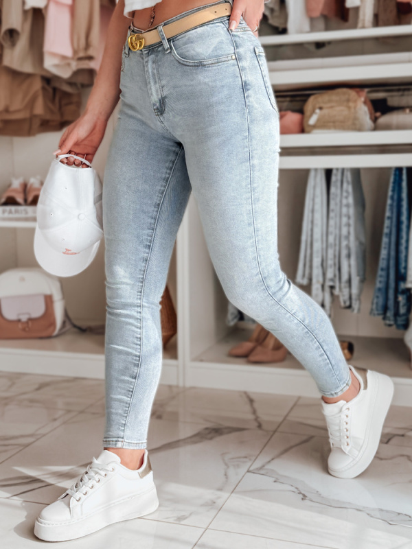 Dámské džíny skinny VISBAN Dstreet UY2487 Barva: Modrá - světle, Velikost: 28