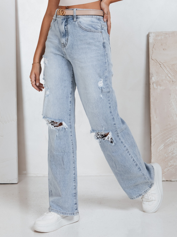 Dámské džíny wide leg STYLLEG Dstreet UY2491 Barva: Modrá - světle, Velikost: M