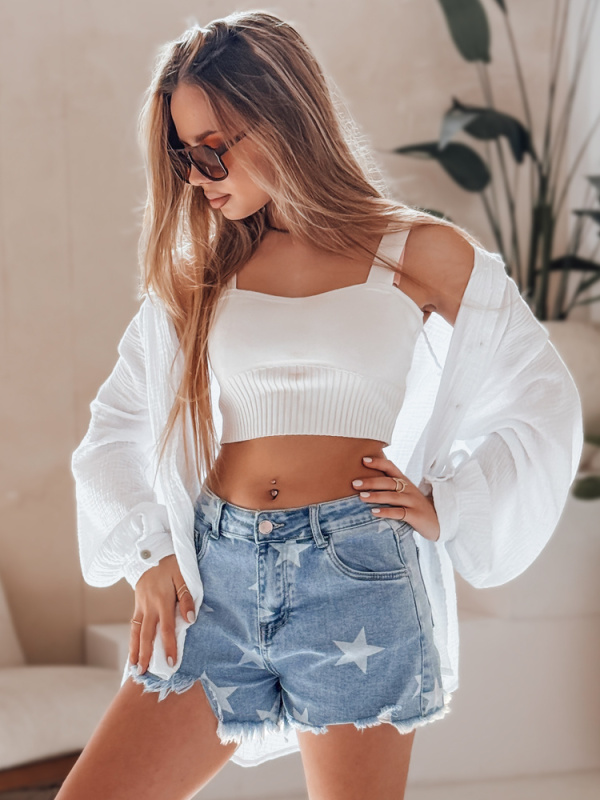 Dámské džínové šortky MOONSTAR Dstreet SY0471 Barva: Modrá - světle, Velikost: M