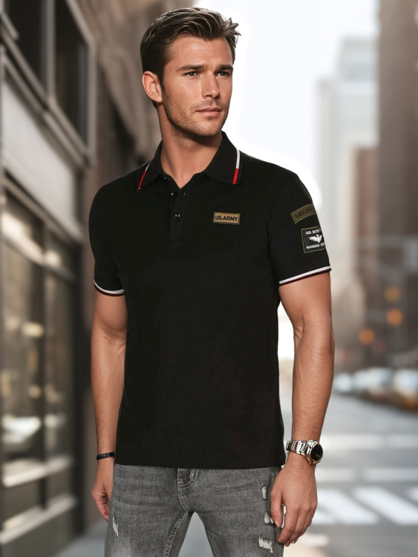Pánská polokošile Dstreet PX0632 Barva: Černá, Velikost: XL