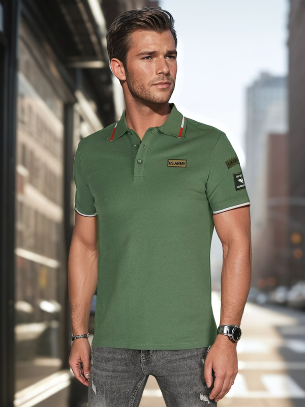 Pánská polokošile Dstreet PX0632 Barva: Zelená, Velikost: XL