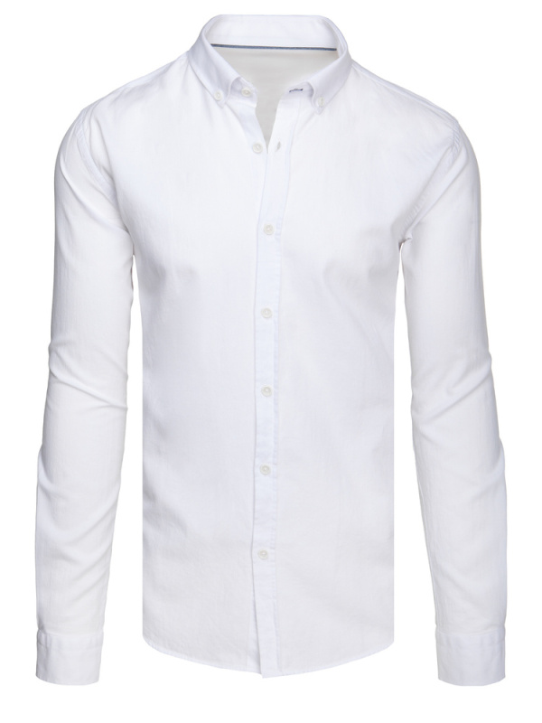 Pánská košile s dlouhým rukávem Dstreet DX2642 Barva: Bílá, Velikost: 3XL