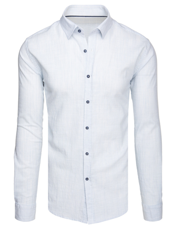 Pánská košile s dlouhým rukávem Dstreet DX2655 Barva: Bílá, Velikost: L