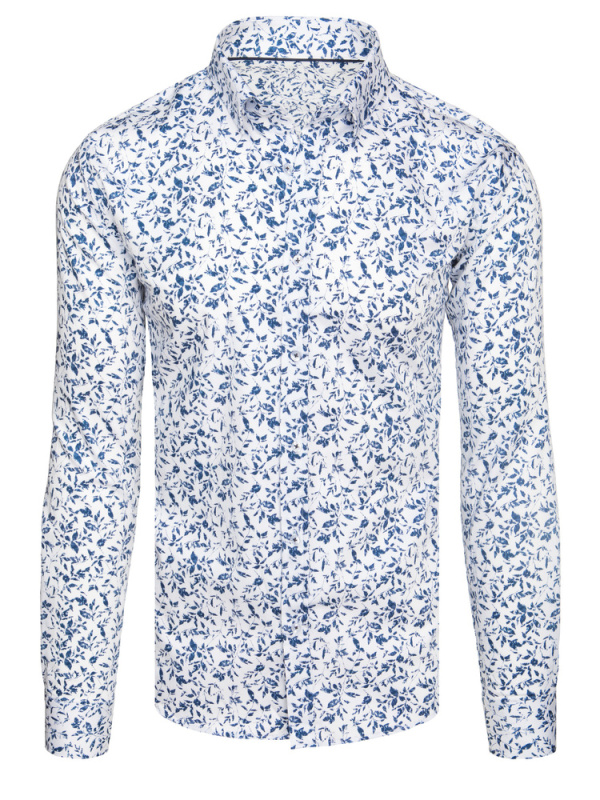 Pánská košile s dlouhým rukávem Dstreet DX2670 Barva: Bílá, Velikost: L