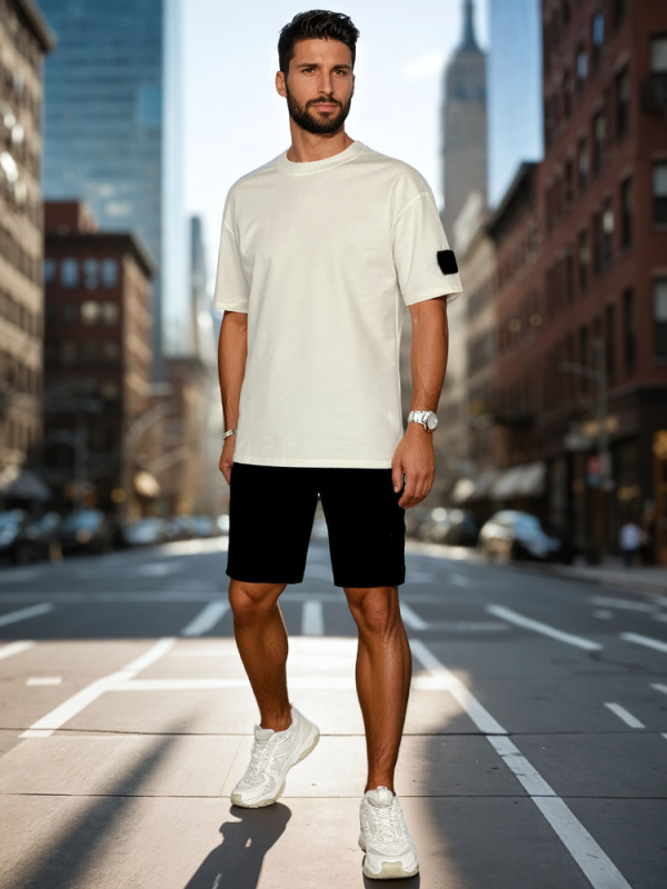 Pánský komplet Dstreet AX0806 Barva: Bílá, Velikost: XXL