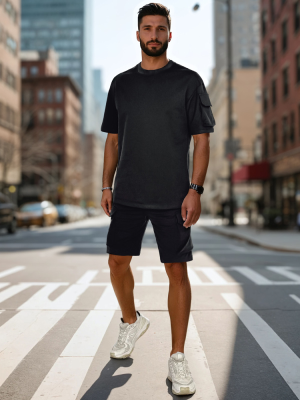 Pánský komplet Basic Dstreet AX0797 Barva: Černá, Velikost: XXL