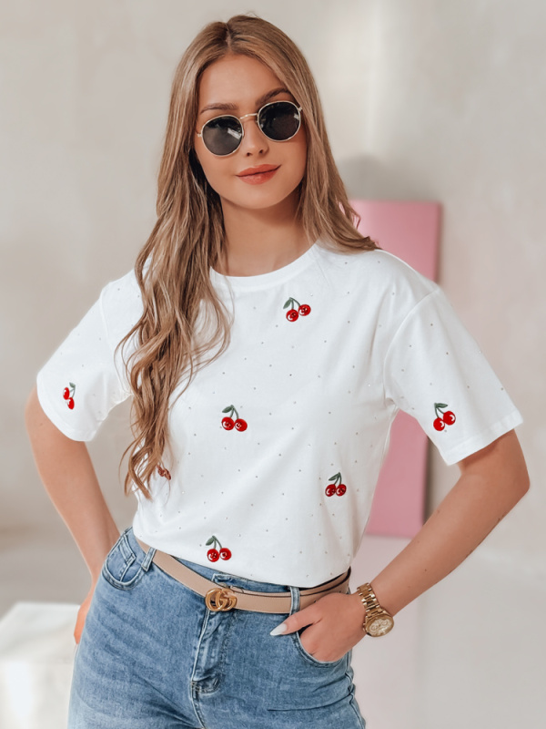 Dámské tričko FRUTTIKA Dstreet RY2891 Barva: Bílá, Velikost: L/XL