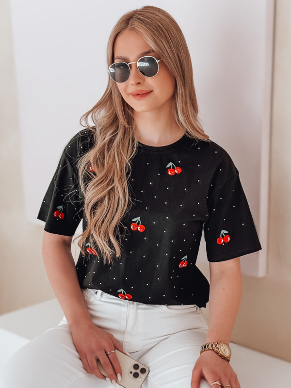 Dámské tričko FRUTTIKA Dstreet RY2891 Barva: Černá, Velikost: L/XL
