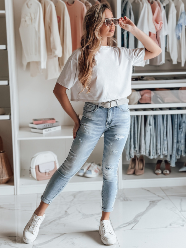 Dámské džíny FASHIONIX Dstreet UY2708 Barva: Modrá - světle, Velikost: 27