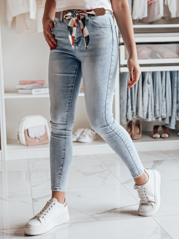 Dámské džíny MISSBELT Dstreet UY2707 Barva: Modrá - světle, Velikost: 30