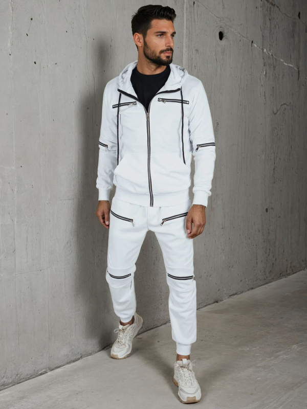 Pánská tepláková souprava Dstreet AX0812 Barva: Bílá, Velikost: 3XL