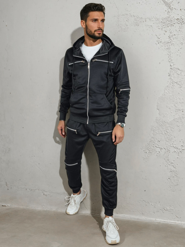Pánská tepláková souprava Dstreet AX0812 Barva: Černá, Velikost: 3XL