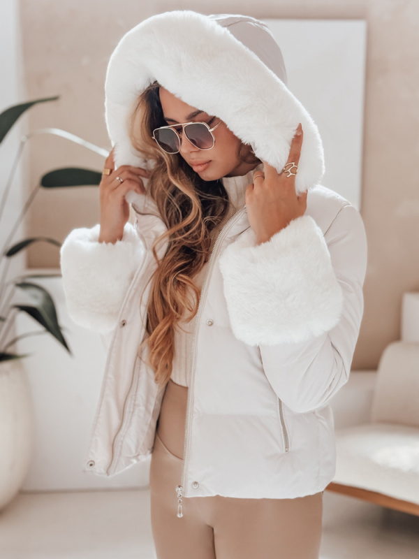 Dámská zimní bunda YOUWARM Dstreet TY5006 Barva: Bílá, Velikost: L