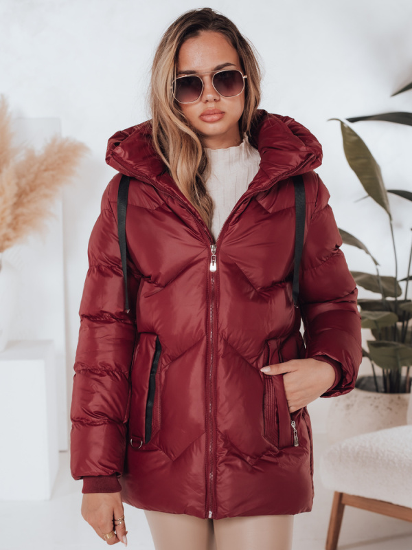 Dámská zimní bunda SALVONA Dstreet TY4997 Barva: Červená, Velikost: L