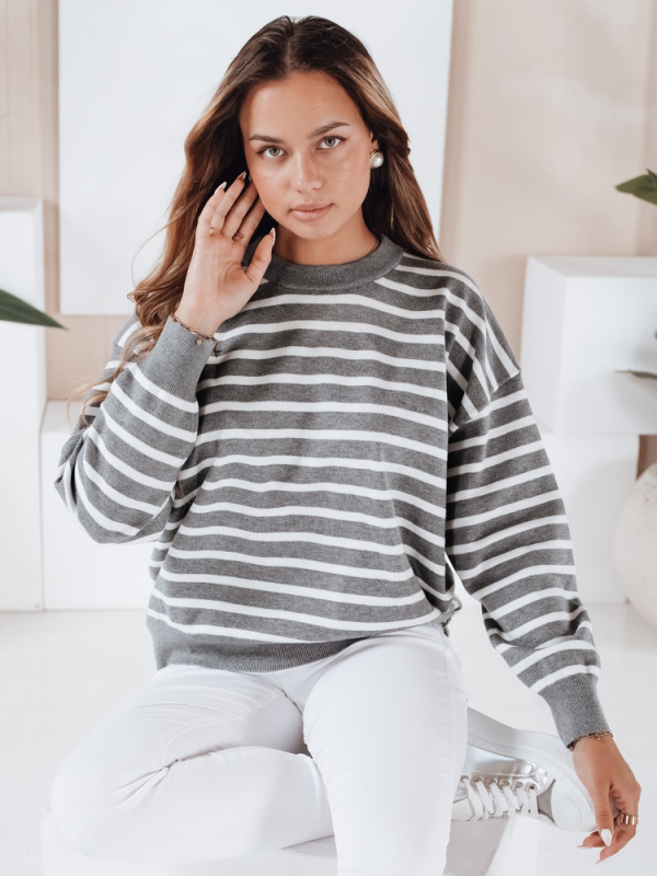 Dámský svetr  Dstreet MY2540 Barva: Šedá - tmavě, Velikost: S/M