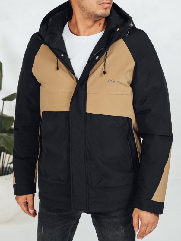Pánská zimní bunda s kapucí Dstreet TX5039 Barva: Hnědá, Velikost: 3XL