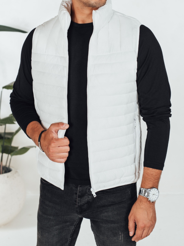 Pánská vesta Dstreet TX5080 Barva: Bílá, Velikost: XXL